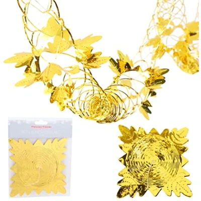 Image of Christmas Concepts® Pack Of 2 9ft Garland Festive Hanging Decorations (Gold) …