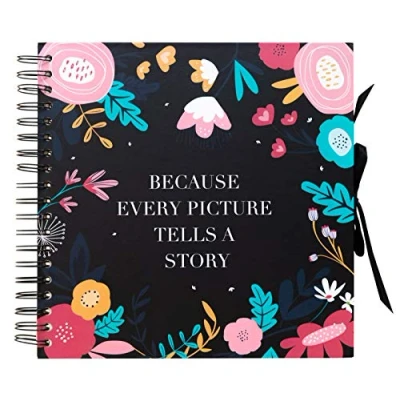 Image of Grupo Erik Blummen Photo Album Scrapbook 10.2 x inch / 26 cm 40 Pages Hardcover Flower Gifts Book Personalised Friend