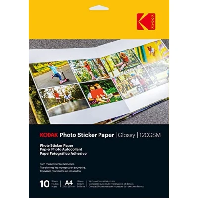 Image of KODAK Photo Sticker Paper A6 x 20 cm Gloss 120 GSM 8.5 11 Inches