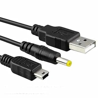Image of Mr. Gadget&#039;s Solutions 2 in 1 USB Data Transfer Charger Cable for PSP 1000 2000 3000 PS3 Fast Charging and High Speed Transfe