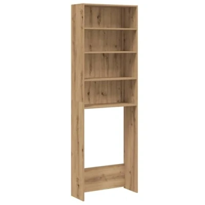 Image of vidaXL Washing Machine Cabinet Artisan Oak Engineered Wood 64x24x190 cm Bathroom/Laundry Room Storage Solutions