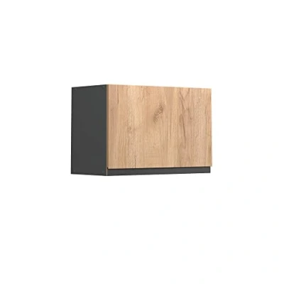 Image of Vicco Wall cabinet Raul, Gold power oak/Anthracite, 60 cm J Shape, flat