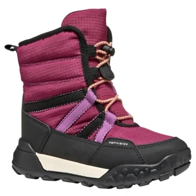 Image of Geox J TREKKYUP Girl B AB Snow Boot, DK Raspberry/Black, 5 UK Child