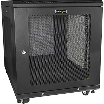 Image of StarTech.com 4 Post 12U Server Rack Cabinet, 19&quot; Data Cabinet for IT / Network Equipment, with Adjustable Mounting Rails