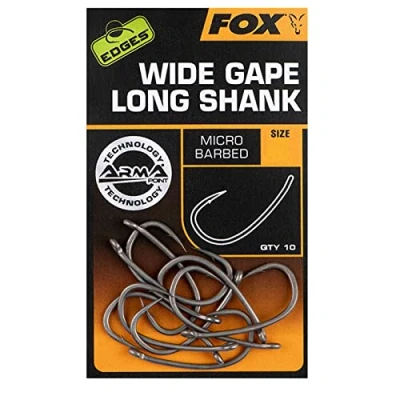Image of Carp Hook Fox Edges Armapoint Super Wide Gape Long Shank #6 (10 pieces) hooks