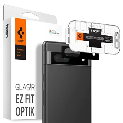 Image of Spigen Tempered Glass Screen Protector with Montageframe Camera Google Pixel 7A 2 Pack