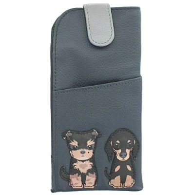 Image of Mala Leather Best Friends Collection Glasses Case 5156_65 Grey
