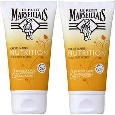 Image of Le Petit Marseillais Nourishing Hand Cream for Very Dry Skin 75 ml Tube Pack of 2