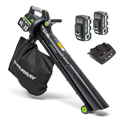 Image of Murray IQ18LBVK Dual 18V (36V) Li Ion Cordless Leaf Blower Vacuum Kit, Powered by Briggs &amp; Stratton, 247 km/h Air Velocity Brushless Motor, 45L bag, Incl. 2x5.0Ah Batteries Charger 5 Years Warranty