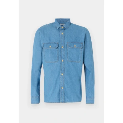 Image of Jack &amp; Jones Etravis Shirt, Men&#039;s, Size: Large, Light blue denim