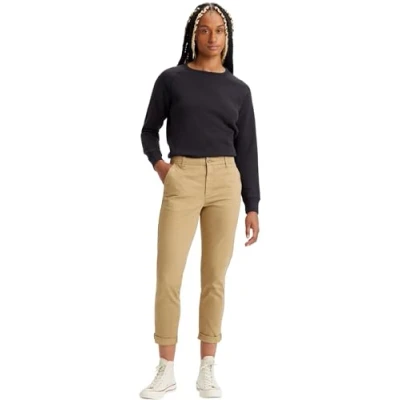 Image of DOCKERS Women&#039;s Weekend Chino Slim Pants, HARVEST GOLD, 30W Extra Long