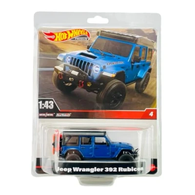 Image of Hot Wheels Real Riders 1:43 Scale Wrangler 392 Rubicon Blue HMD46
