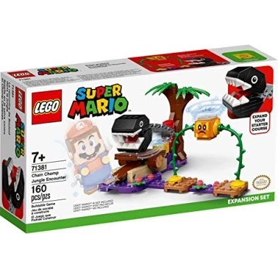 Image of LEGO 71381 Super Mario Chain Chomp Jungle Encounter Expansion Set, Buildable Game with Bramball Figure