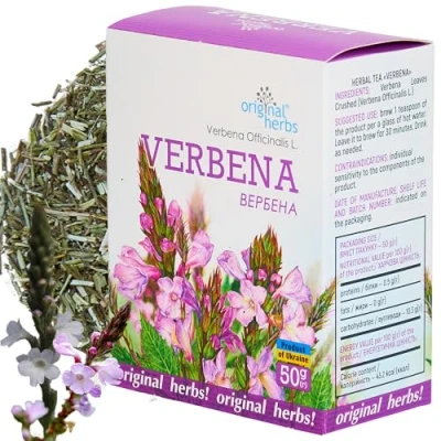 Image of LEMON VERBENA, VERVAIN (VERBENA OFFICINALIS L.) Original Herbs Herbal Tea Wild Crafted 50g. Calming Digestive