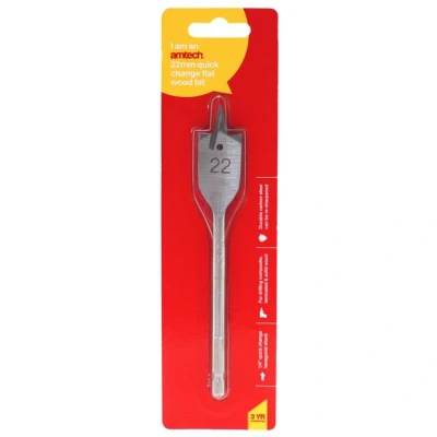 Image of Amtech F1414 22mm x 152mm Quick Change Flat Wood bit