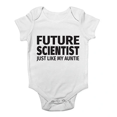 Image of Future Scientist Just Like My Auntie Cute Boys and Girls Baby Vest Bodysuit