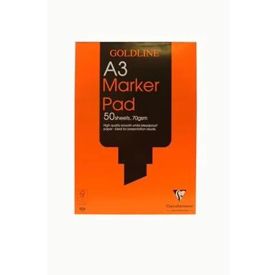 Image of Clairefontaine Goldline White Marker Pad A3 GPB1A3