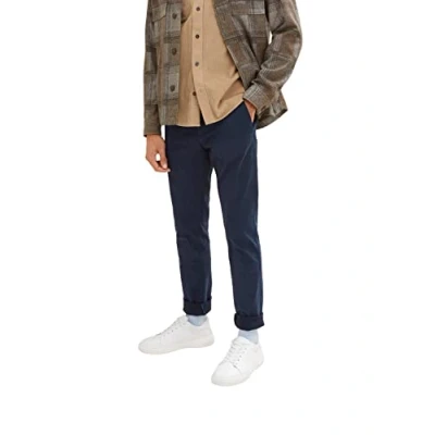Image of TOM TAILOR Men&#039;s Travis Slim Chino Pants 1032868, 10668 Sky Captain Blue, 29W / 32L