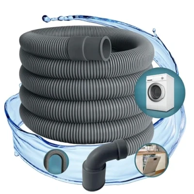Image of TronicXL Professional Drain Hose Outlet for AEG Miele Siemens Bosch Neff 22 mm Angled 19 Straight 0.5 Bar 60 C 1.5 m Dishwasher Washing Machine Connection