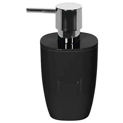 Image of Spirella Pure soap dispenser bathroom accessories, Polystyrene, 15 x 7.5 cm, Black, cm