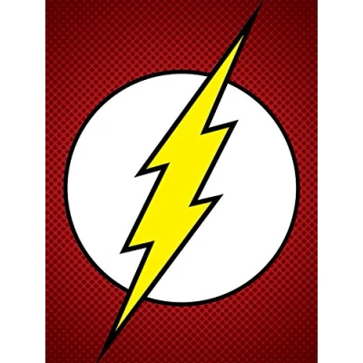 Image of DC Comics &quot;The Flash Symbol&quot; Canvas Print, 60 x 80 cm