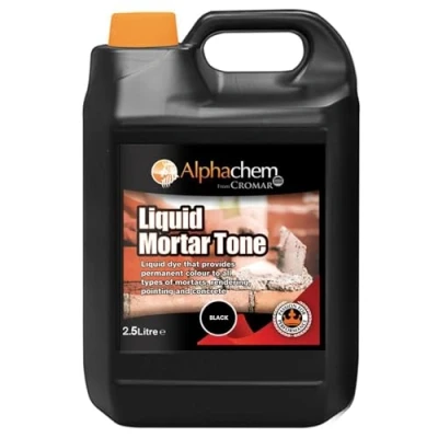 Image of CROMAR AlphaChem Liquid Mortar Tone Iron Oxide Based Dye for Permanent Color in Rendering Pointing &amp; Concrete Black 2.5KG