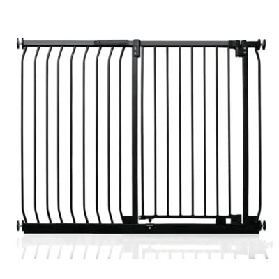 Image of Safetots Extra Tall Elite Safety Gate, 116cm 125cm, Matt Black, 96.8cm in Height, Pressure Fit Stair Baby Gate for Doors Hallways and Spaces, Barrier, Easy Installation