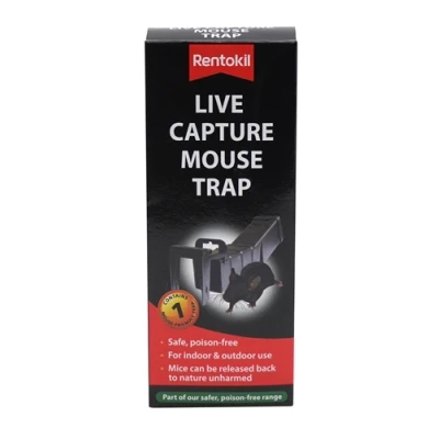 Image of Rentokil Live Capture Mouse Trap, Black
