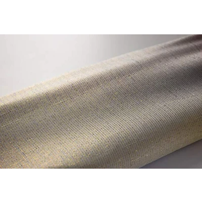 Image of Euroshowers Luxury Gold Thread Shower Curtain with Weighted Hem (180cm wide x 180cm long)