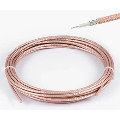 Image of Vecys RG316 Cable Low Loss RF Coaxial 50ohm 16.4FT/5M Brown