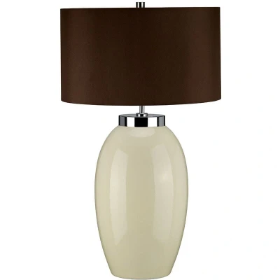 Image of Victor 1 Light Large Table Lamp Cream, E27