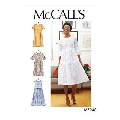 Image of McCall&#039;s McCalls M7950A5 Misses&#039; Dresses, Paper, White, Various