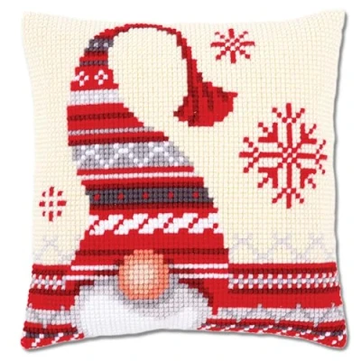 Image of Vervaco Cross Stitch Kit: Cushion: Christmas Elf 1, COTTON, NA, 40 x 40cm