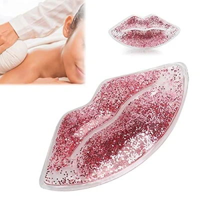 Image of Lip Mask, Reusable Ice Pack, Shaped Leakage Proof Compress Pack Cooler Gel Anti Aging Care Pad for Reduce Swelling of Lips
