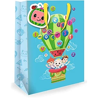 Image of Coco Melon Medium Gift Bag, Birthday Bag for Presents, Childrens Gift, Climate Pledge Friendly Recyclable Officially Licensed