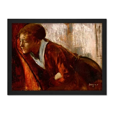 Image of Edgar Degas Melancholy Large Framed Art Print Poster Wall Decor 18x24