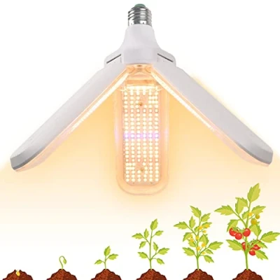 Image of 150W LED Grow Light Bulb Full Spectrum, Plant with 414 LEDs for Indoor Plants, E26/E27 Socket, Lamp Hydroponic Garden Greenhouse Succulent Veg and Flower
