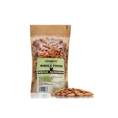 Image of Chandra Whole Foods Almonds 350G Low GI for Snacking, Smoothies, Baking &amp; Cooking Gluten Free, Keto Vegan Friendly, Rich in Protein Vitamins Fibre