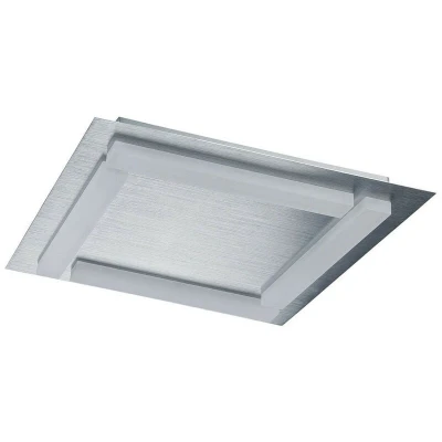 Image of Verona Square Ceiling 4 Light 20W LED 3000K, 1800lm, Satin Aluminium/Frosted Acrylic