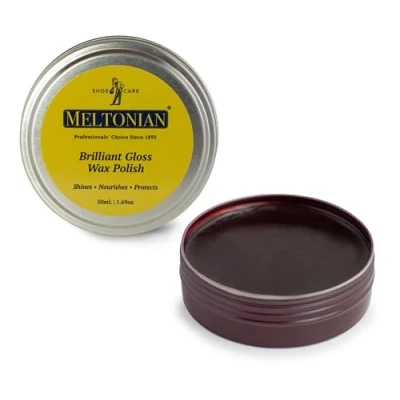 Image of Meltonian Wax Polish Paste For Brilliant Gloss Shines, Nuorishes, Protects , Cordovan, 50ml/1.69oz