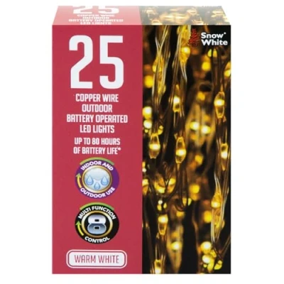 Image of VFM Outdoor Copper Wire Lights(25) Warm White Christmas Lights