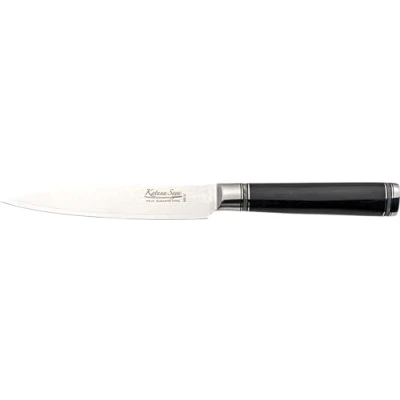 Image of Katana Saya 12cm Utility Knife, 67 Layer VG 10 Damascus Stainless Steel, Pakkawood Handle