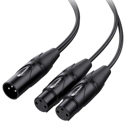 Image of cable Matters Balanced XLR splitter y 2 female to 1 male 0.5m, (XLR male) 0.5m