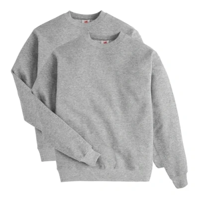Image of Hanes Men&#039;s EcoSmart Fleece Sweatshirt, Light Steel, Medium (Pack of 2)