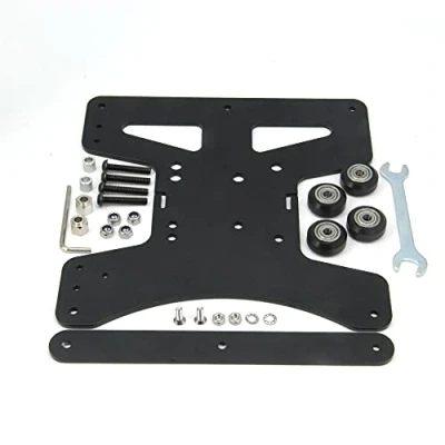 Image of Zeberoxyz Upgrade Modular Y Carriage Plate Kit 190mmx190mmx3.5mm/7.5x7.5x0.14inch for 2040 V Groove Aluminum Profile Ender 3/Ender 3 PRO 3D Printers (190x190x3.5mm)