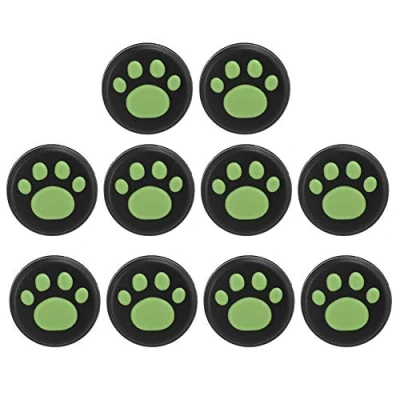 Image of 10 Pieces Thumb Grip Caps Replacement for Switch, Cute Black Cat Claw Paw Design Soft Silicone Analog Stick Cover, Joystick Cap Compatible with Nintendo Switch/Switch Lite(Green)