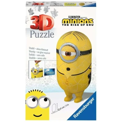 Image of Ravensburger Minions Rise of Gru Figure 3D Jigsaw Puzzle 59 Pieces Kung Fu