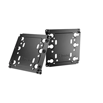 Image of Fractal Design Universal Multibracket Mounting Adapter Kit Mounts one 3.5&quot;/2.5&quot; HDD/SSD Drive or Water Cooling Pump/Reservoir to a Standard 120 mm PC Case Fan Vent Black (2 Pack)