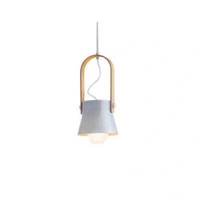 Image of Pefka Dome Ceiling Pendant 1 Light White Wood