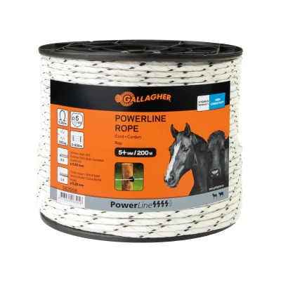 Image of PowerLine Rope Braided 200 m White Electric Fencing